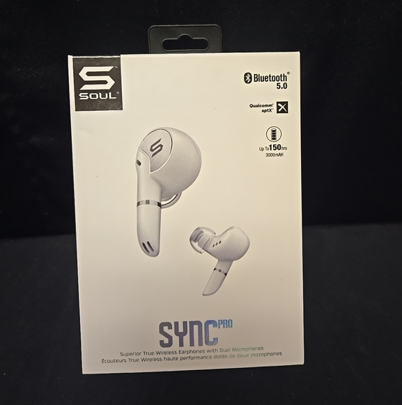 Soul Sync Pro Superior True Wireless Bluetooth Earbuds Dual Microphones & Case - Picture 1 of 6